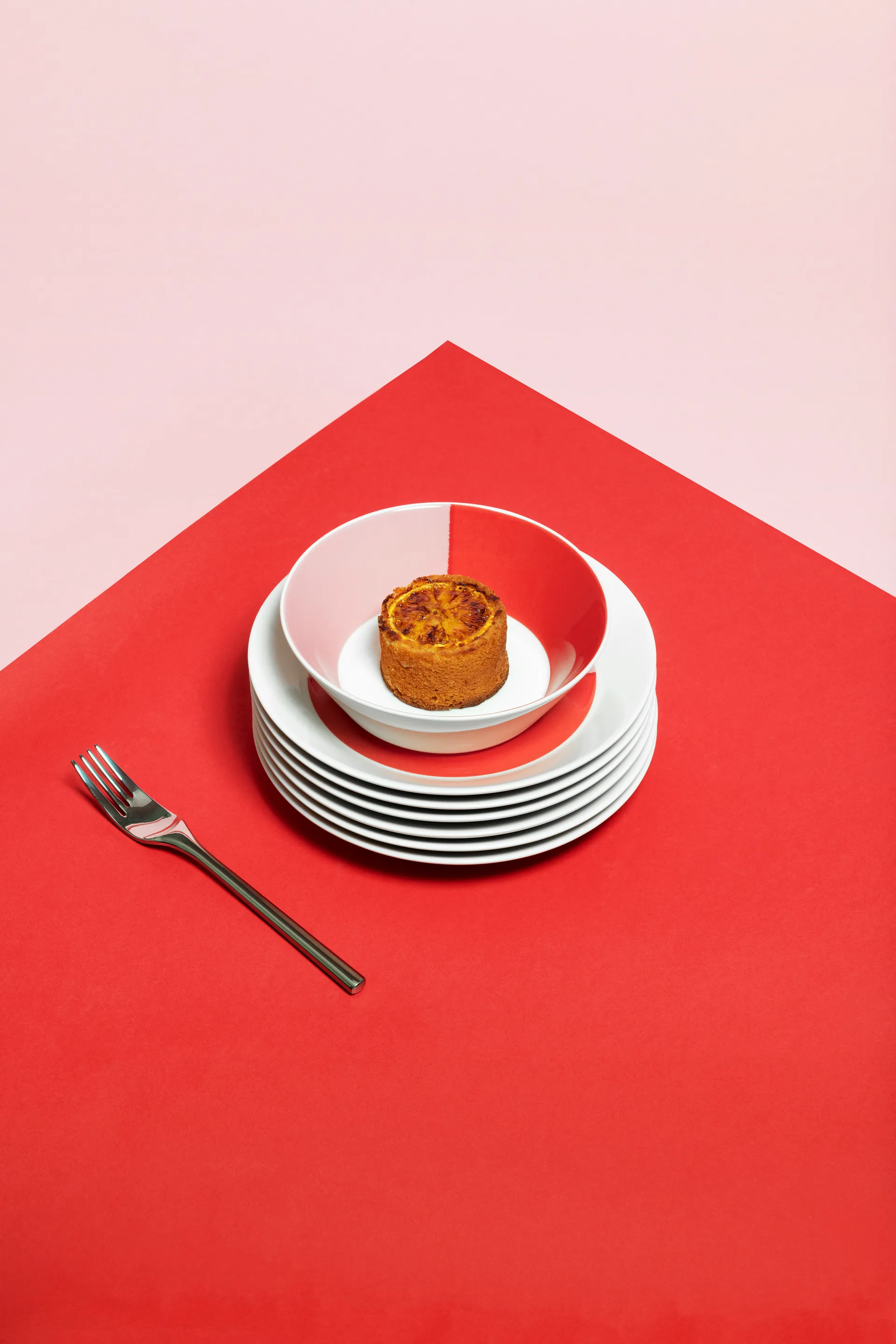 Vuokko tallerken Ø22 cm, 2-väri Rosa-Rød Arabia