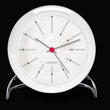 AJ Bankers bordklokke - hvit - Arne Jacobsen Clocks