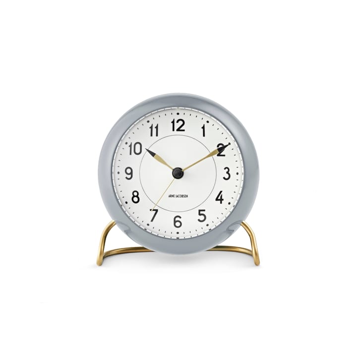 AJ Station bordklokke 12 cm - grå-hvit - Arne Jacobsen Clocks