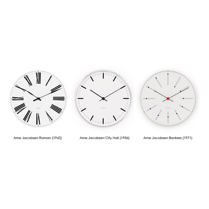 Arne Jacobsen Bankers klokke, Ø 290 mm Arne Jacobsen Clocks