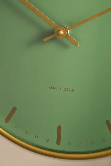 Arne Jacobsen City Hall klokke - Grønn, Ø21 cm - Arne Jacobsen Clocks