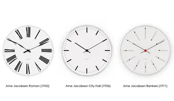 Arne Jacobsen City Hall klokke - Hvit, Ø29 cm - Arne Jacobsen Clocks
