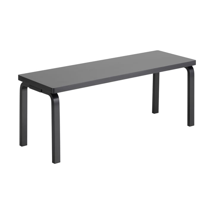 153A benk - Solid seat black lacquered - Artek