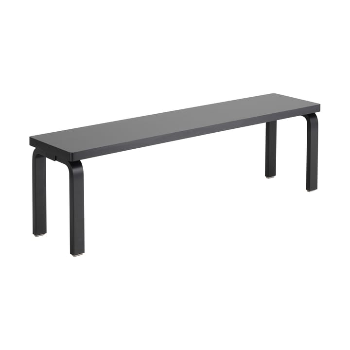 168B benk - Solid sete black lacquered - Artek