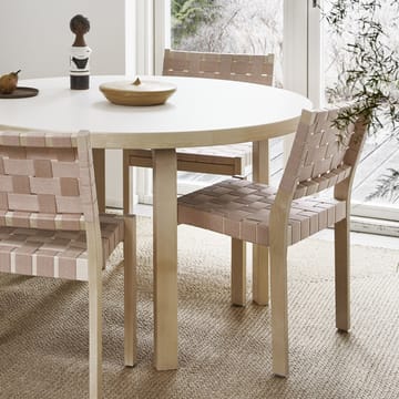 611 stol linnegjord - Rød-Naturlakkert bjørk - Artek