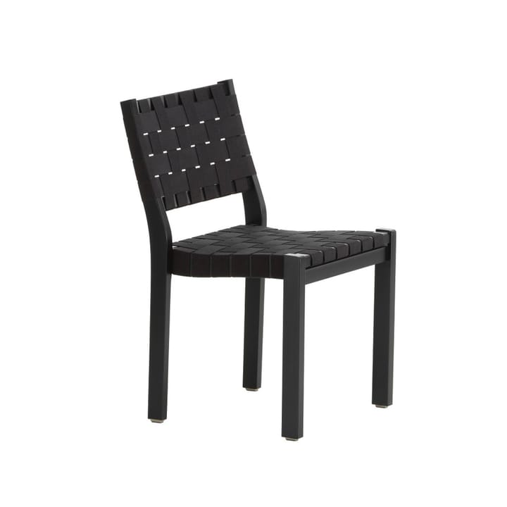 611 stol linnegjord - Svart-Svartlakkert bjørk - Artek