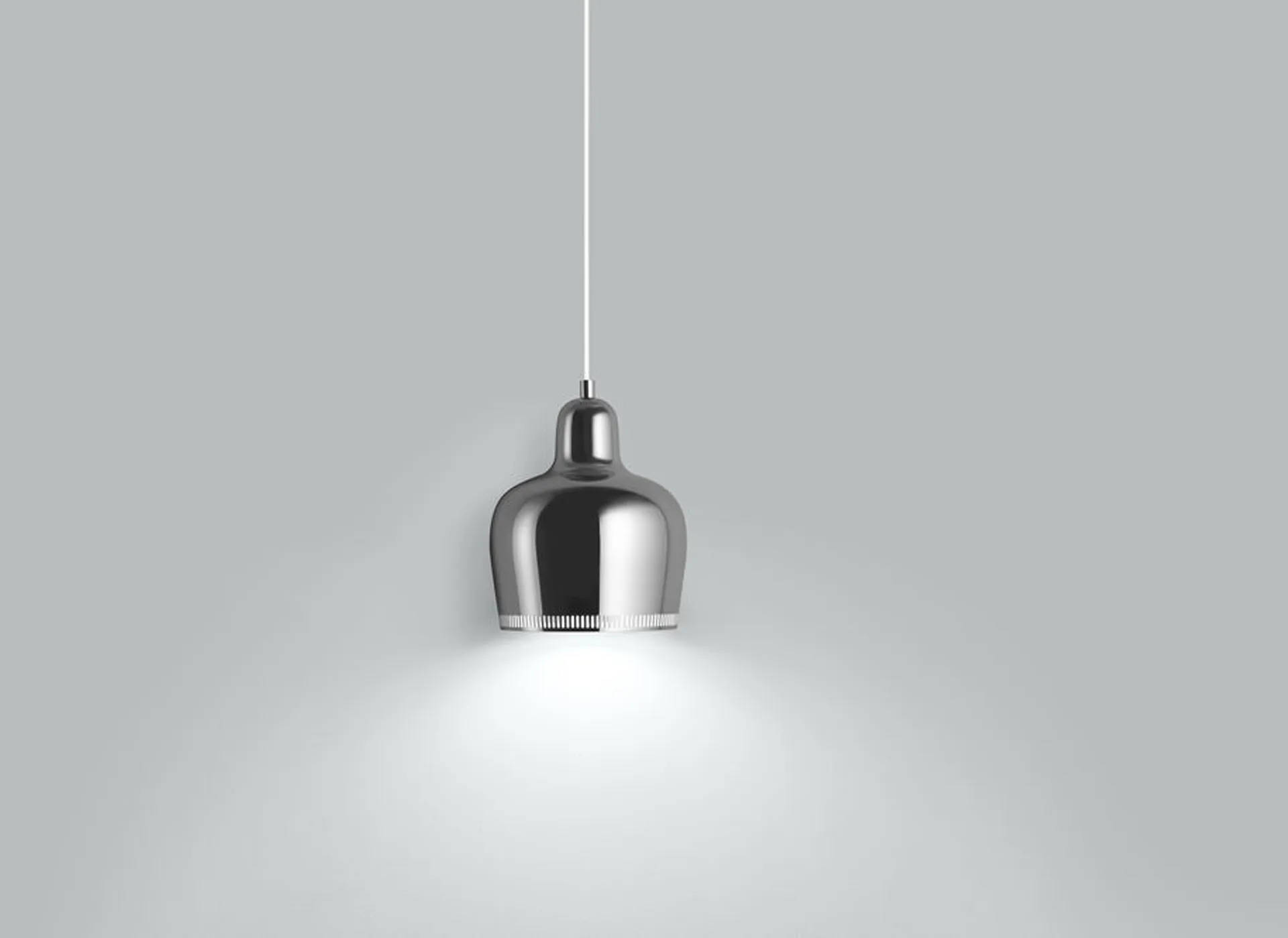 A330S Golden Bell pendel, Krom-Hvit Artek