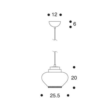A333 turnip pendel - Hvit pulverlakkert-Messing - Artek