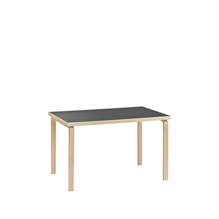Aalto 81B spisebord - Svart linoleum-Bjørkeben - Artek