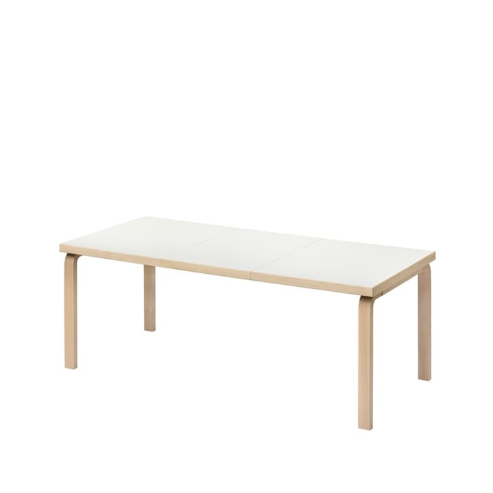 Aalto 97 uttrekkbart spisebord - Hvit laminat-Bjørkeben 1 ilägg - Artek