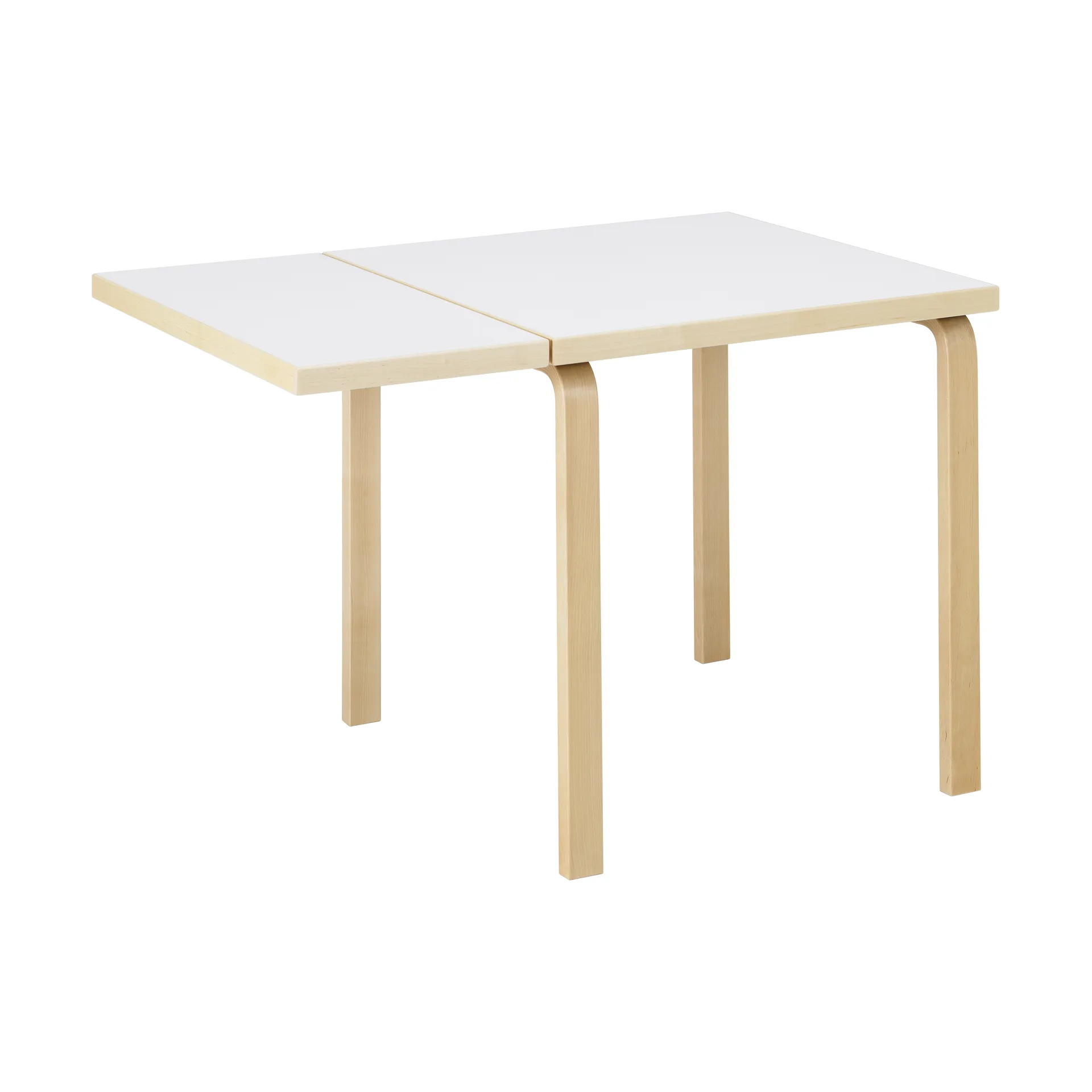 Aalto Table foldable DL81C spisebord, Top IKI white HPL-natural lakkert Artek