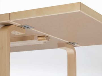 Aalto Table foldable DL81C spisebord - Top IKI white HPL-natural lakkert - Artek