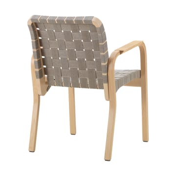 Armchair 45 lenestol lakkert bjørk - Webbing natural/black - Artek