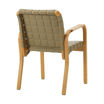 Armstol 45 lenestol honningsbeiset bjørk - Leather Spectrum Leaf 30168 - Artek