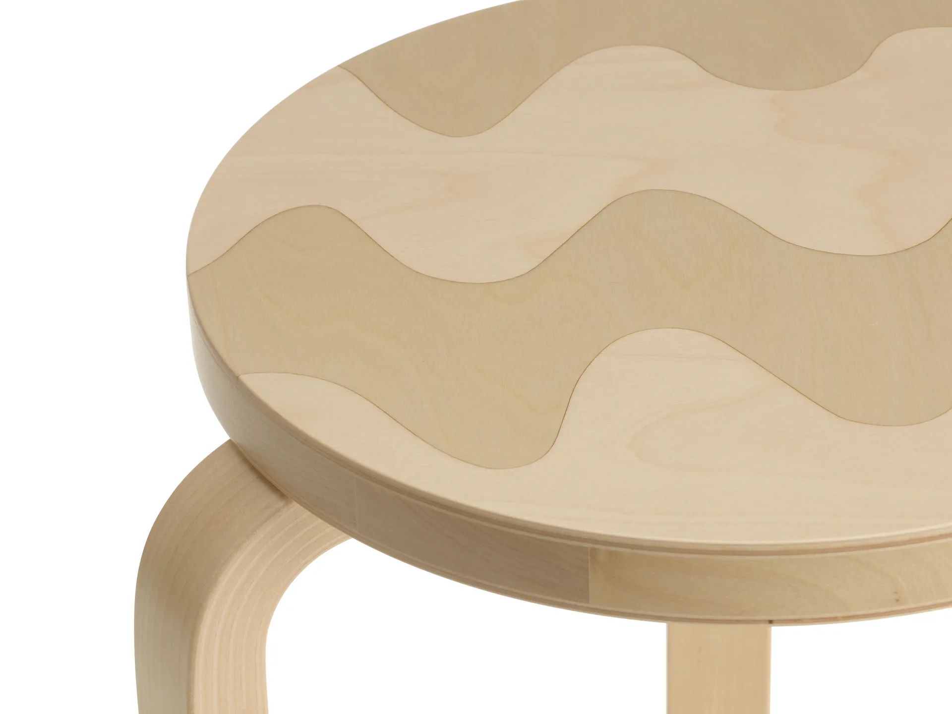 Artek + Marimekko Stool 60 Lokki krakk, Bjørk Artek