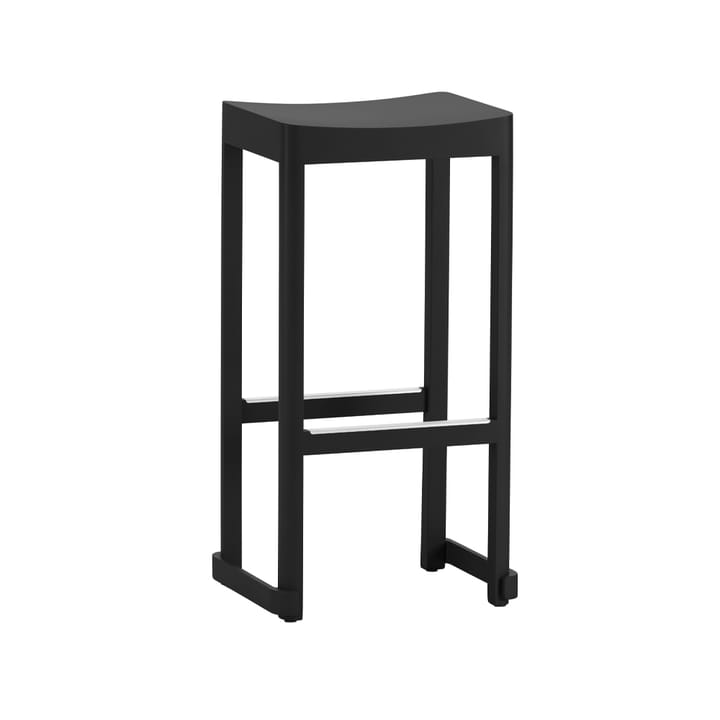 Atelier barstol - Svartlakkert bjørk-H75 cm - Artek