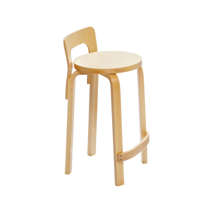 K65 barstol - Naturlakkert bjørk-Bjørk - Artek
