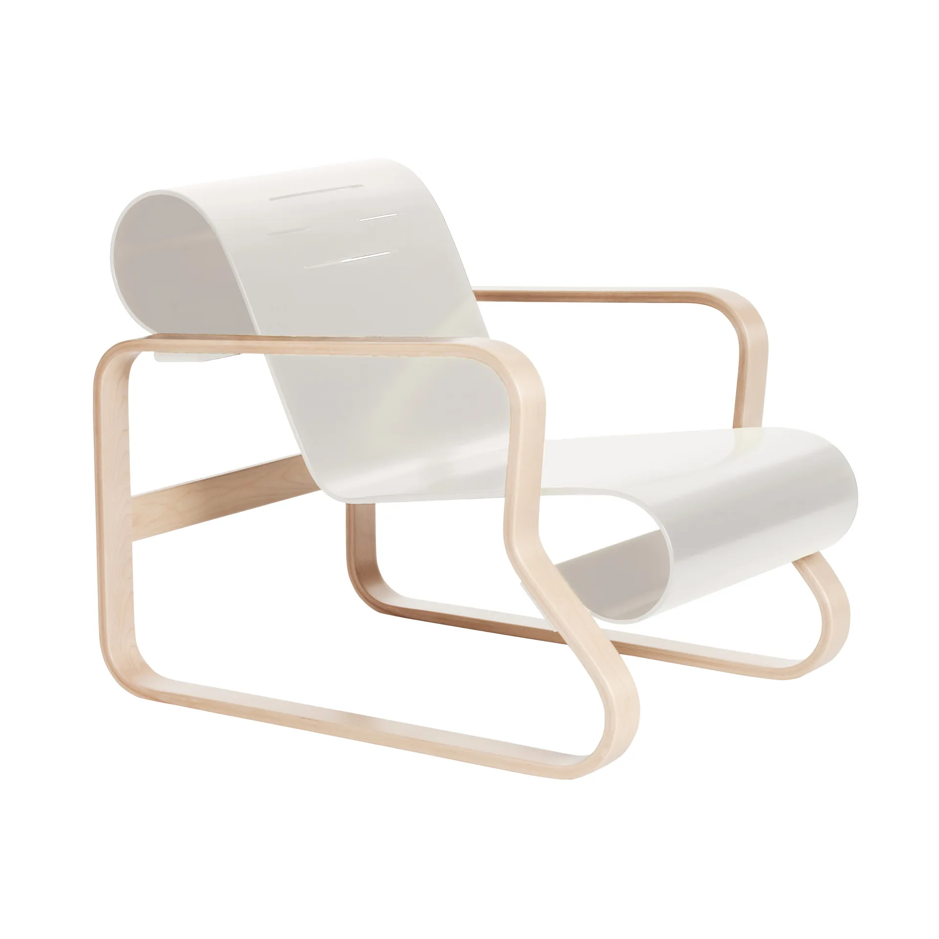 Paimio 41 lenestol, Hvitlakkert bjørk-bjørk Artek