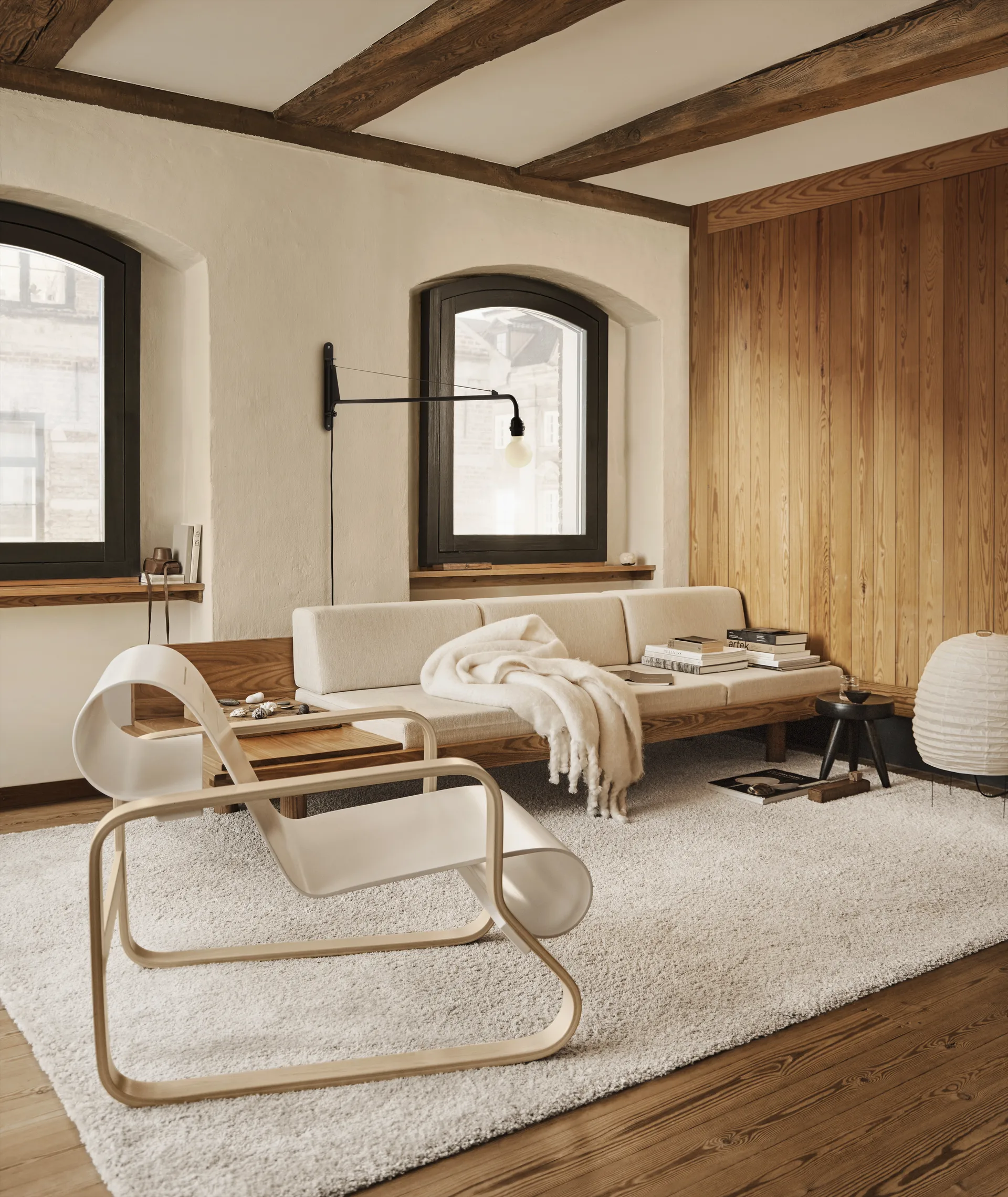 Paimio 41 lenestol, Svartlakkert bjørk-bjørk Artek