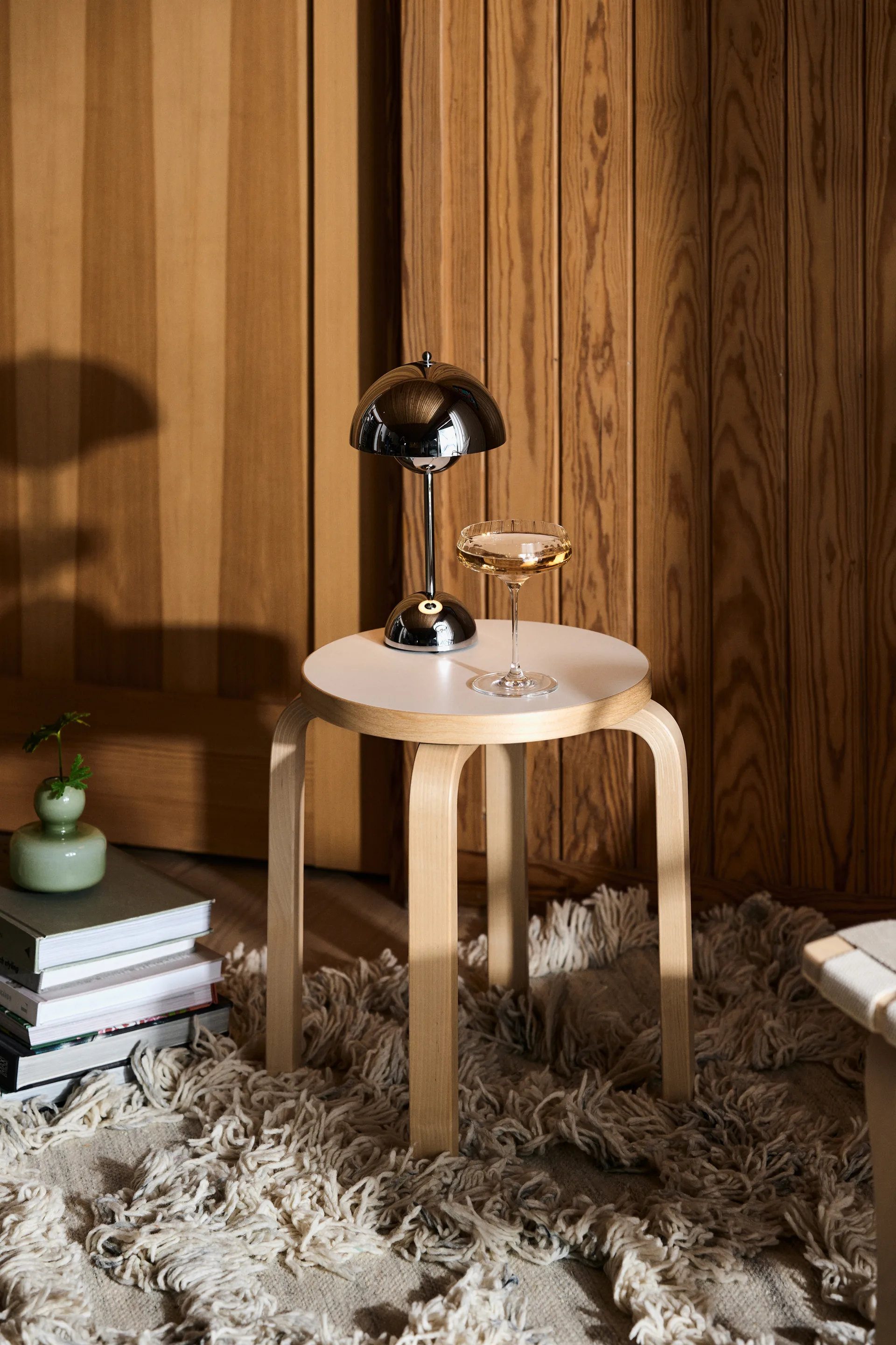 Stol E60 pall 4 stk ben, Naturlakkert bjørk-Bjørk Artek