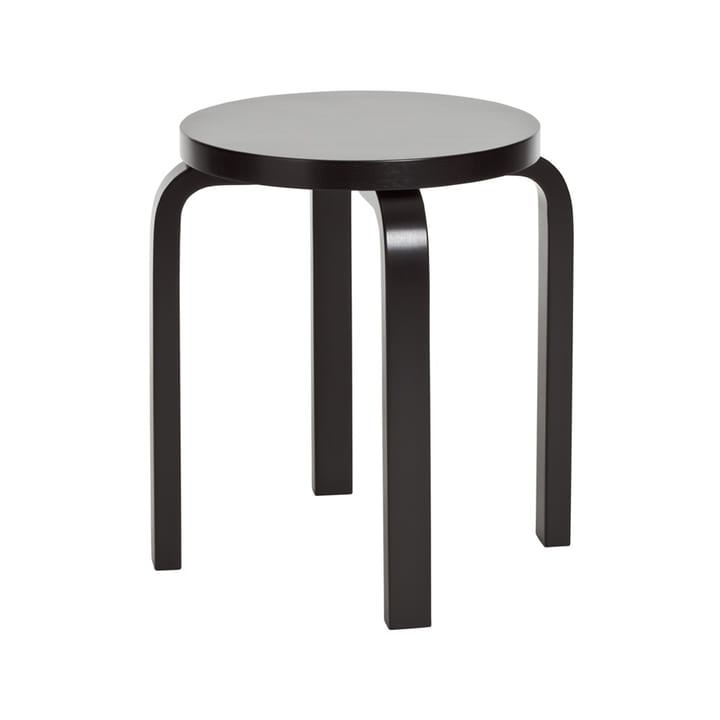 Stol E60 pall 4 stk ben - Svart lakk - Artek