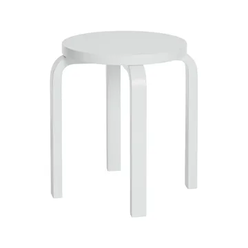 Stool E60 rund krakk 4 bein - Hvit lakk, Ø38x44 cm - Artek