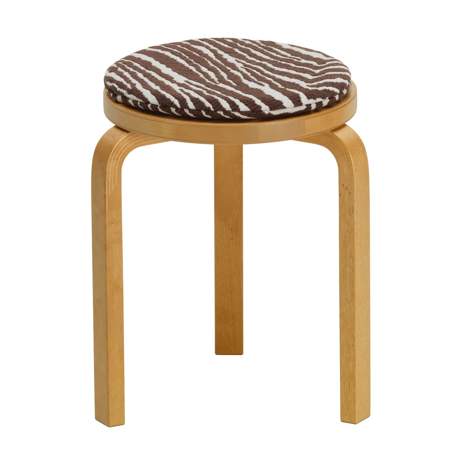 Zebra sittepute Ø34 cm, Brun-hvit Artek