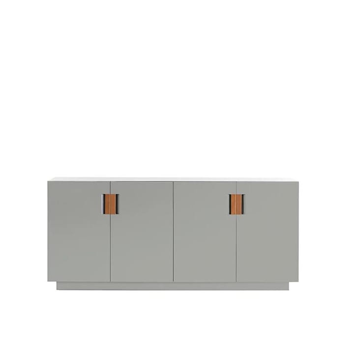 Frame 160 Low skap - light grey, vikdører, 42 cm, cognac - Asplund