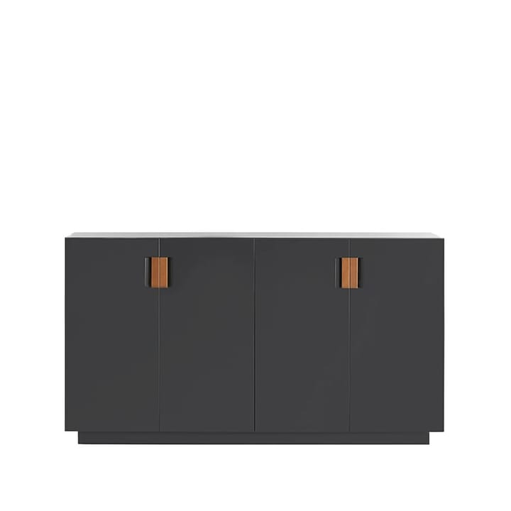 Frame 160 Medium skåp - char grey, vikdører, 42cm, cognac - Asplund
