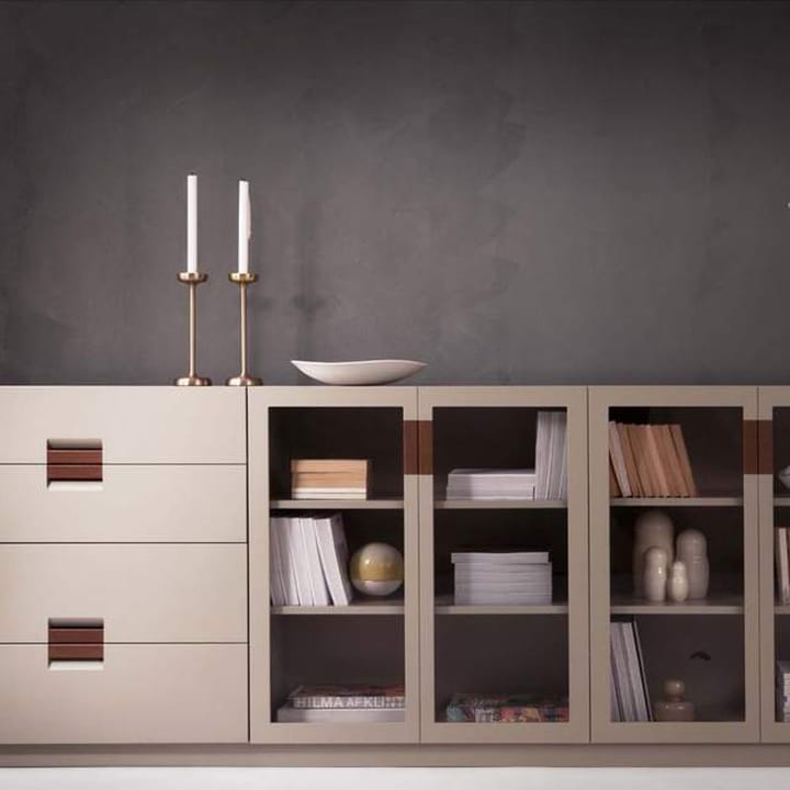 Frame medium kommode, dark sand, lær cognac Asplund