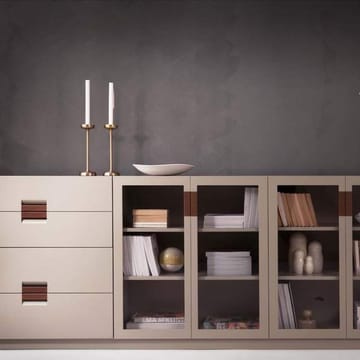 Frame medium kommode - light grey, lær natural - Asplund