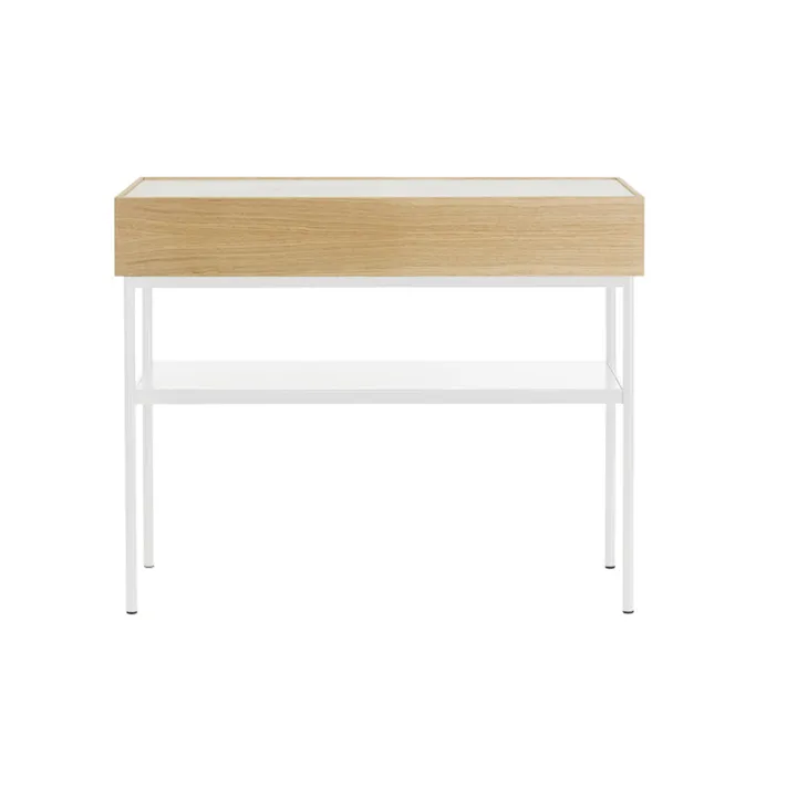 Luc 100 konsollbord - Hvitbeiset eik-Carrara marmorskive, P2 - Asplund