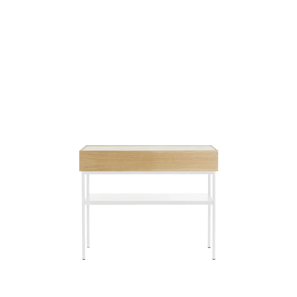 Luc 100 konsollbord, Hvitbeiset eik-Carrara marmorskive, P2 Asplund