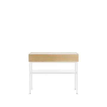 Luc 100 konsollbord - Hvitbeiset eik-Carrara marmorskive, P2 - Asplund
