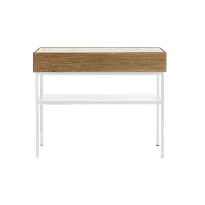 Luc 100 konsollbord - Valnøttbeiset eik-marmorskive, P4 - Asplund