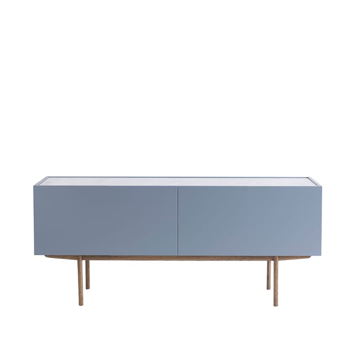 Luc Deluxe 160 skjenk - nordisk blue, topp carrara, ben p4, skuffer - Asplund