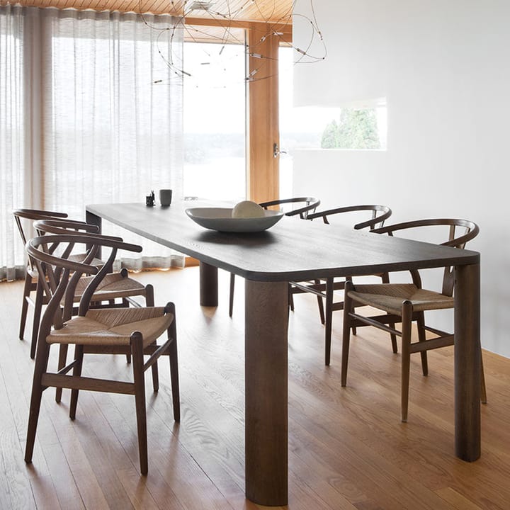 Moci spisebord, Kastanjefarget belegg, 280x95 Asplund