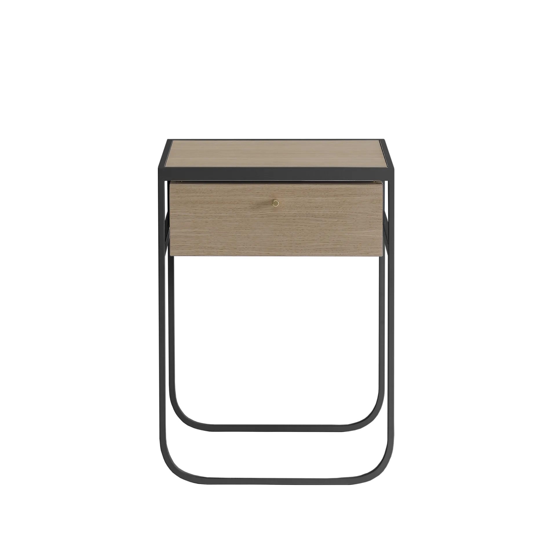 Nati Tati Drawer nattbord, char grey, hvitlasert eik Asplund