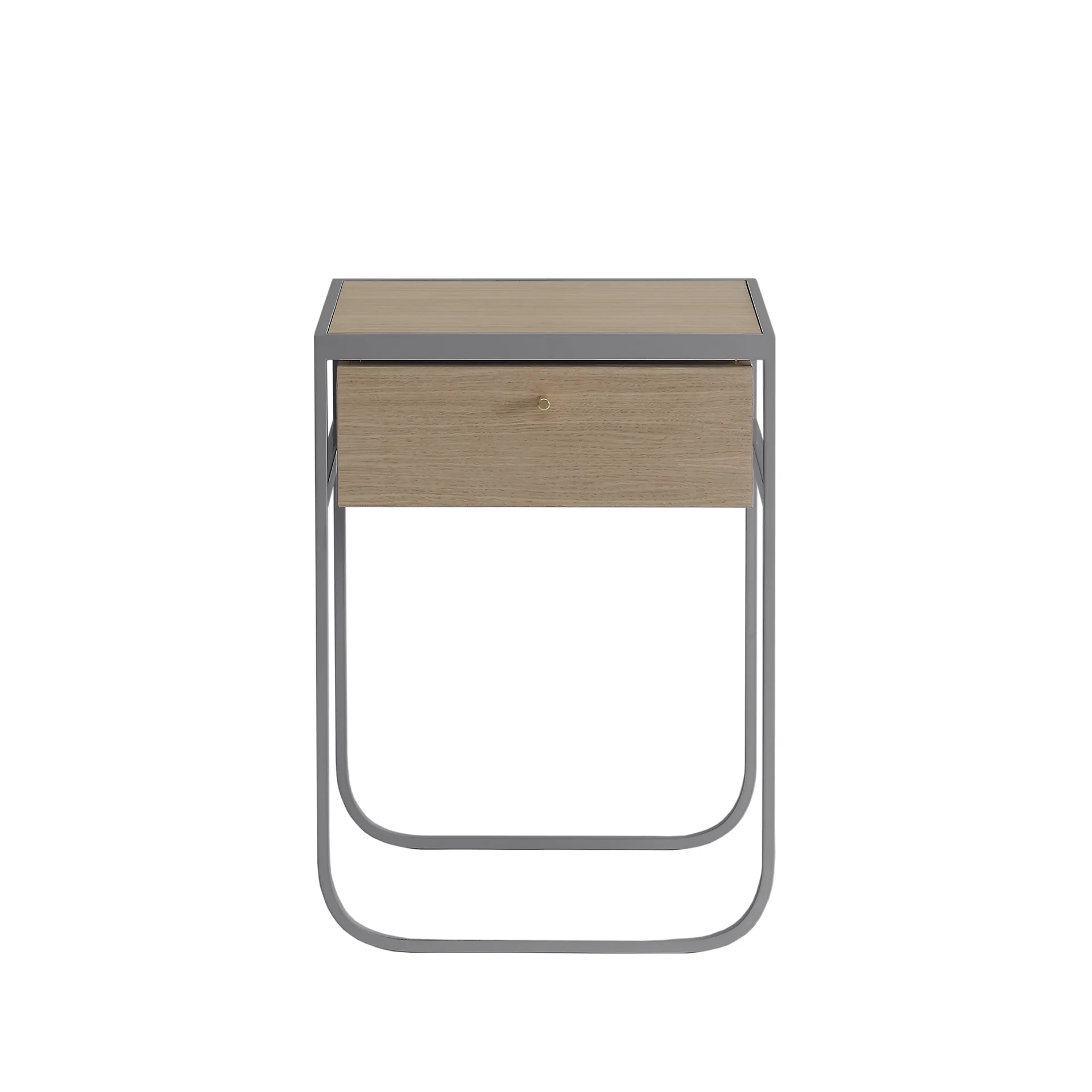 Nati Tati Drawer nattbord, storm grey, hvitlasert eik Asplund