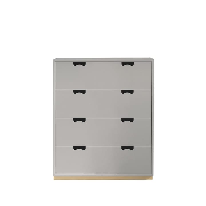 Snø A kommode - light grey, bjørkfotsokkel - Asplund