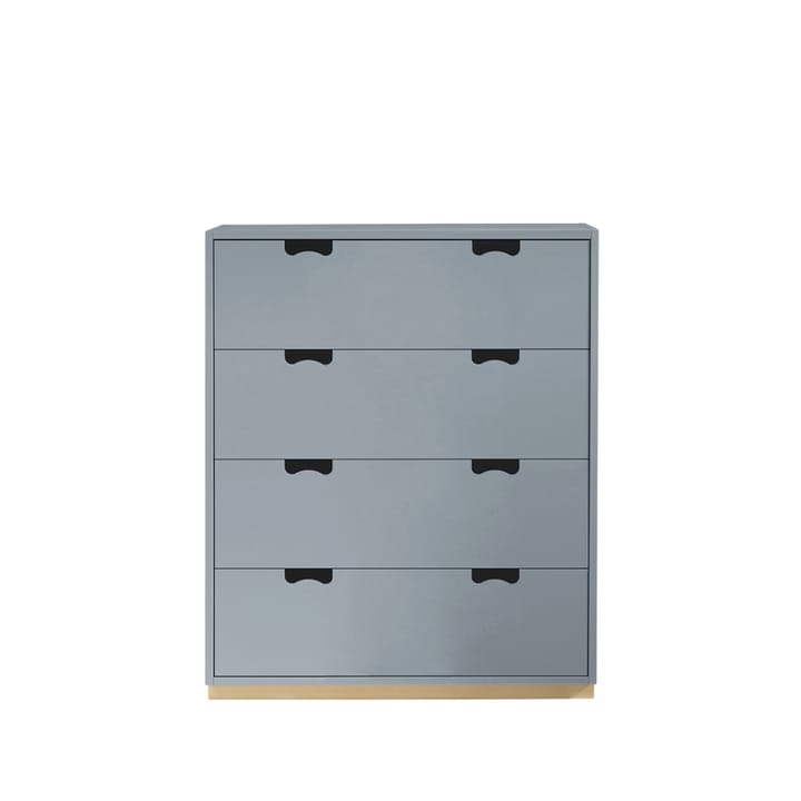 Snø A kommode - nordic blue, bjørkunderstell - Asplund