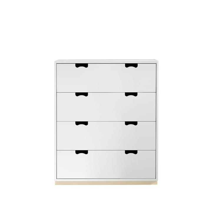 Snø A kommode - white, bjørkstativ - Asplund