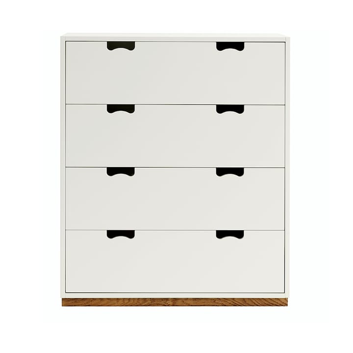 Snø A kommode - white, eikesokkel - Asplund