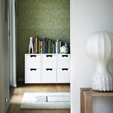 Snø B2 byrå - light grey, bjørkesokkel - Asplund