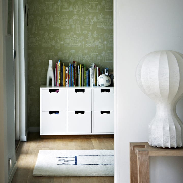 Snø B2 byrå, light grey, eikesokkel Asplund