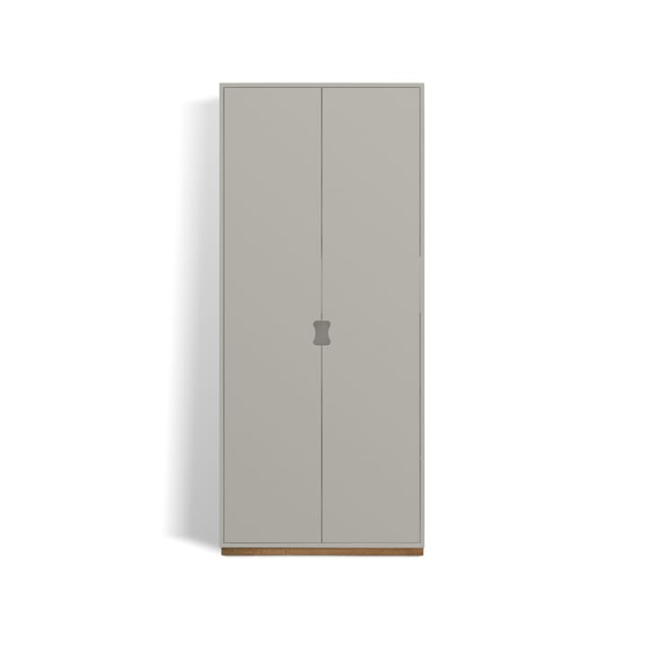 Snø F høyskap - light grey, eikesokkel, dybde 42 cm - Asplund