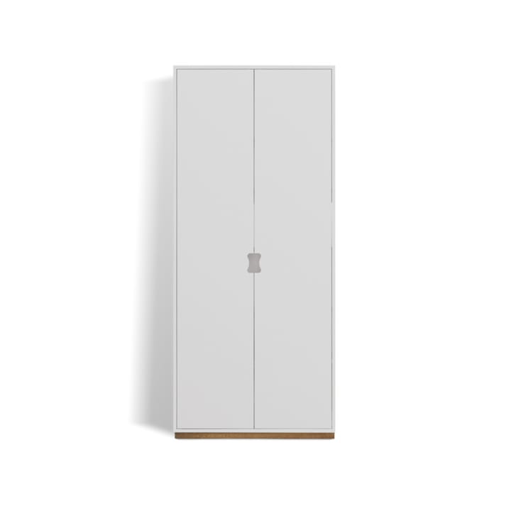 Snø F høyskap - white, eikesokkel, dybde 30 cm - Asplund