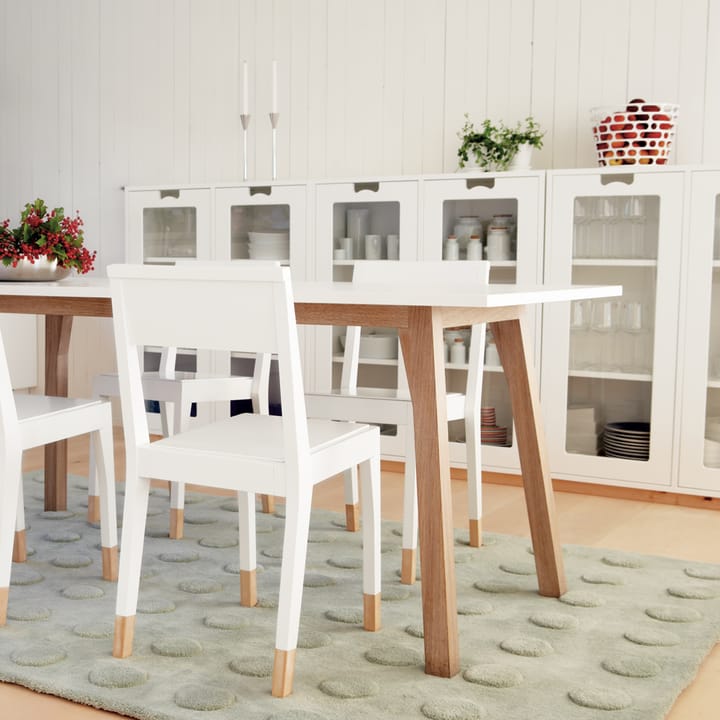 Snø G3 nattbord, light grey, bjørkesokkel Asplund