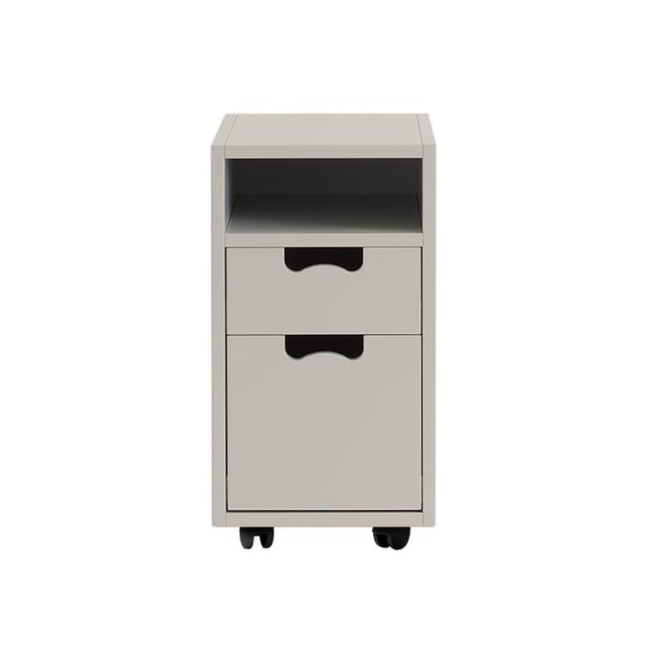 Snø G3 nattbord - light grey, svarte hjul - Asplund