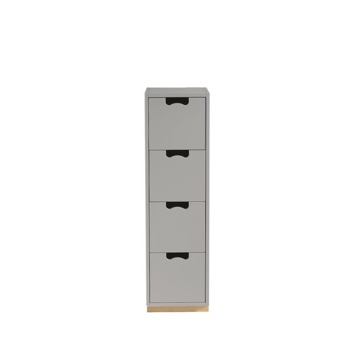 Snø J4 byrå - light grey, bjørkesokkel - Asplund